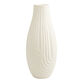 Tall Ivory Ceramic Swirl Vase image number 0
