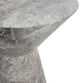 Agnos Gray Marble Print Hydro Dipped Outdoor Side Table image number 2