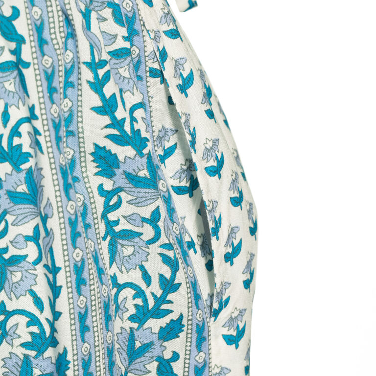 Blue And White Bhuti Floral Print Pajama Pants image number 2