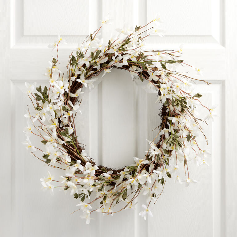 Faux Forsythia and Natural Twig Wreath image number 1