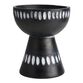 Black Hand Carved Wood Pedestal Bowl Decor image number 0