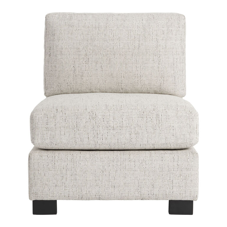 Hayes Cream Modular Sectional Armless Chair image number 3