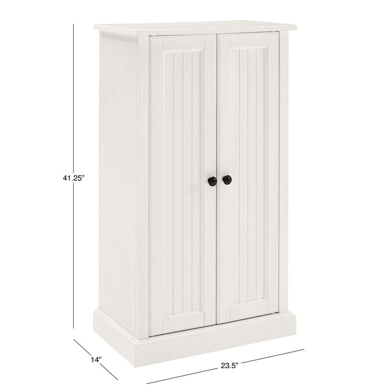 Delmar Distressed White Accent Cabinet image number 4