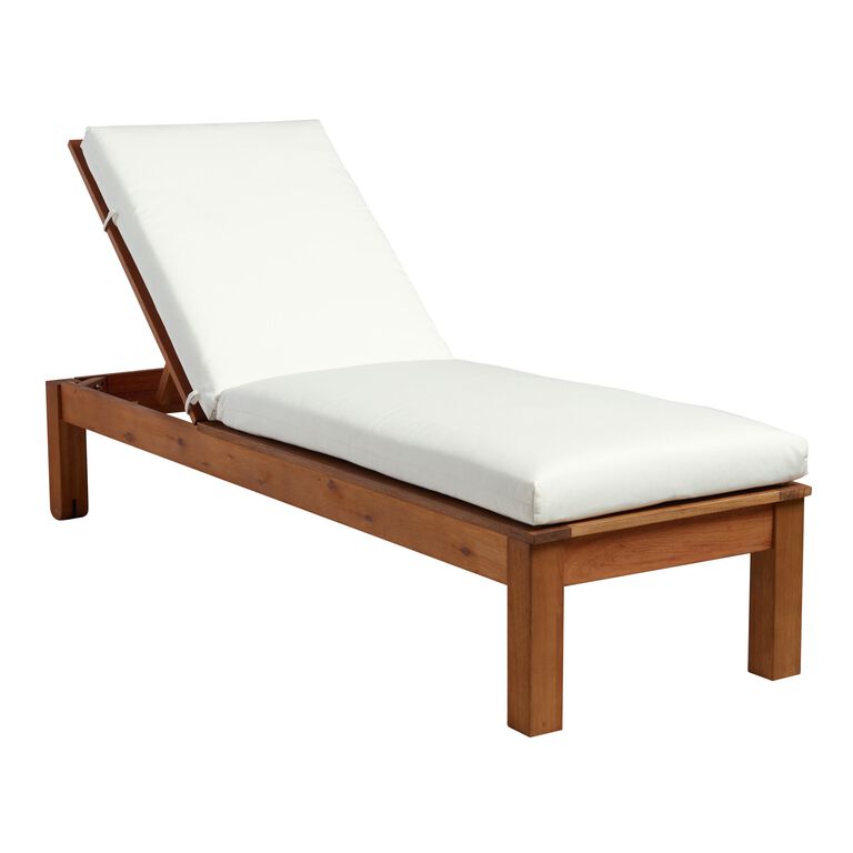 Sunbrella Natural Canvas Outdoor Chaise Lounge Cushion image number 3