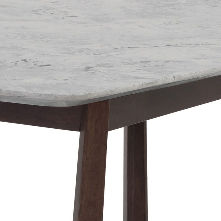 Milton Wood And Faux Marble Dining Table image number 4