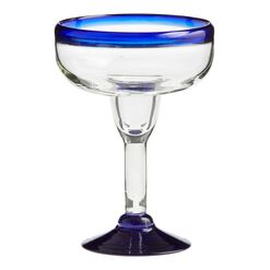 Rocco Blue Margarita Glass Set Of 4