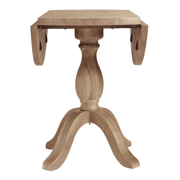 Jozy Round Weathered Gray Wood Drop Leaf Dining Table image number 5