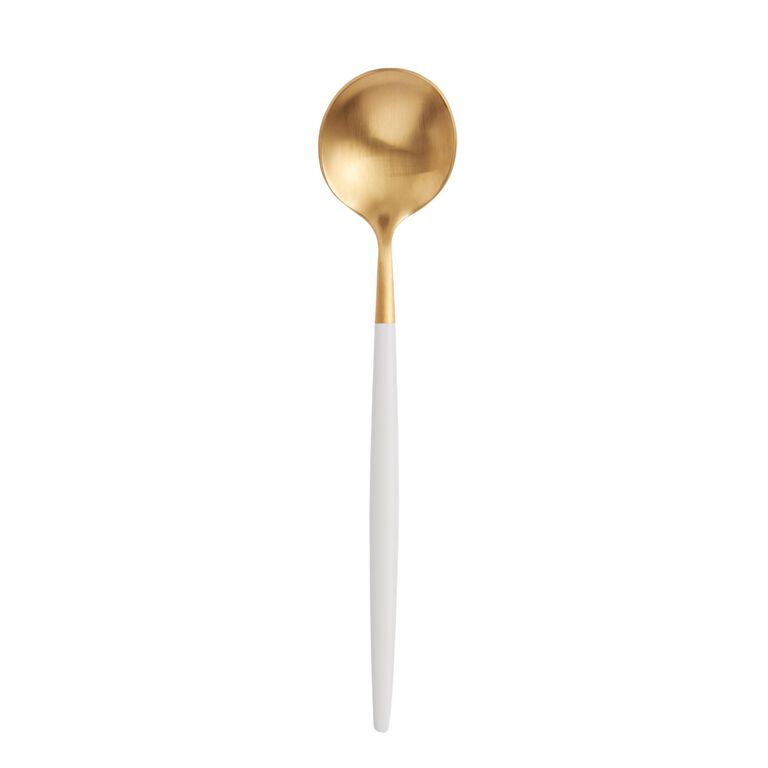 Shay White And Gold Flatware Collection image number 3