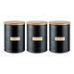 Typhoon Otto Black Steel Storage Canisters 3 Piece image number 0