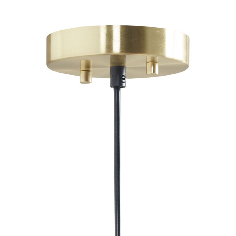 Darrin Matte White And Gold Metal 2 Tier Disc Pendant Lamp image number 4