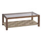 Lincoln Wood and Jute Glass Top Table Collection image number 1