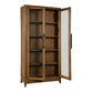 Britton Tall Reclaimed Pine Wood And Glass Display Cabinet image number 2
