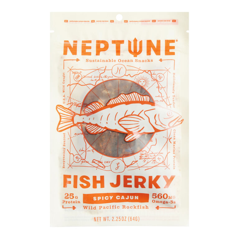 Neptune Spicy Cajun Wild Pacific Rockfish Fish Jerky image number 1