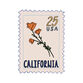 Buen Dia California Poppy Stamp Wall Art Print image number 0