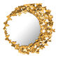 Gold Metal Asymmetrical Butterfly Wall Mirror image number 0