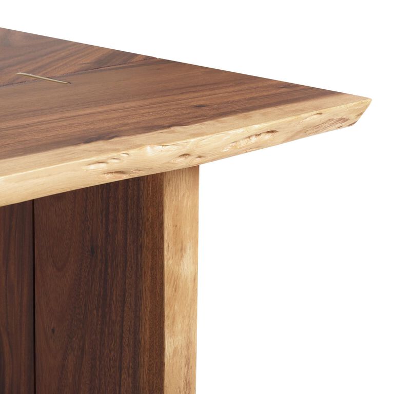 Sansur Rustic Pecan Live Edge Wood Coffee Table image number 5