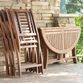Danner Round Eucalyptus Wood Folding Outdoor Dining Table image number 5