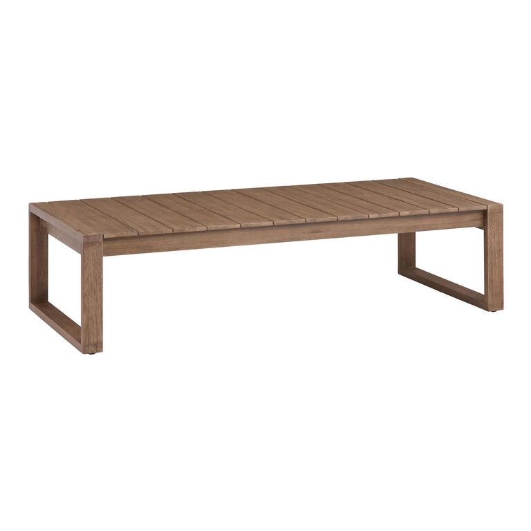 Segovia Light Brown Eucalyptus Outdoor Chow Coffee Table image number 1