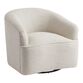 Ivory Curved Back Odin Upholstered Swivel Chair image number 0