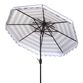 Striped Double Top Scalloped 9 Ft Tilting Patio Umbrella image number 2