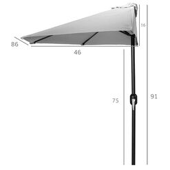 Solid Patio Half Umbrella