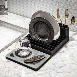 Madesmart® Carbon Black Drying Stone Dish Rack