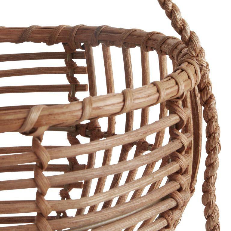Natural Rattan 2 Tier Hanging Basket image number 2