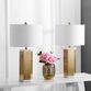 Alya Gold Hexagonal Table Lamps Set Of 2 image number 1