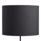 Black Linen Drum Table Lamp Shade with Gold Lining image number 2