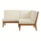 Somers Teak 3 Piece Square Modular Outdoor Sectional Sofa image number 1