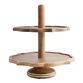 Whitewash Wood Scallop Rim 2 Tier Serving Stand image number 0