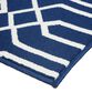 Cortes Navy Blue and White Geometric Indoor Outdoor Rug image number 2