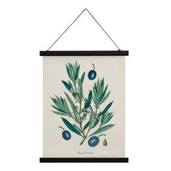 Olive Branch Linen Scroll Wall Hanging