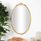 Oval Gold Metal Vintage Style Filigree Wall Mirror image number 1