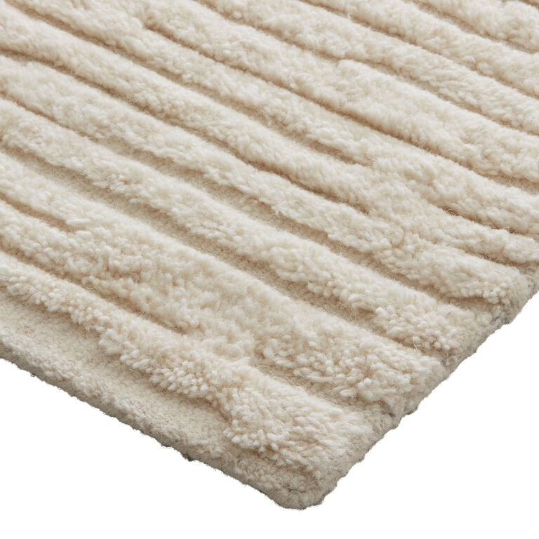 Willow Tonal Ivory Abstract Tufted Wool Area Rug image number 3
