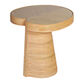 Perrott Natural Rattan Glass Top Lilypad End Table image number 1