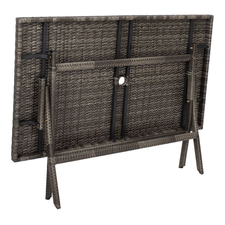 Afton All Weather Wicker Outdoor Folding Table image number 5