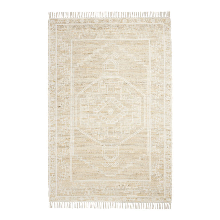 Naya Ivory and Natural Jute and Wool Reversible Area Rug image number 3