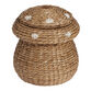 Mushroom Seagrass And Rattan Basket With Lid image number 0