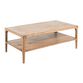 Indio Whitewash Reclaimed Pine Coffee Table with Shelf image number 0