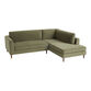 Camile Velvet Right Facing Sectional Sofa image number 0
