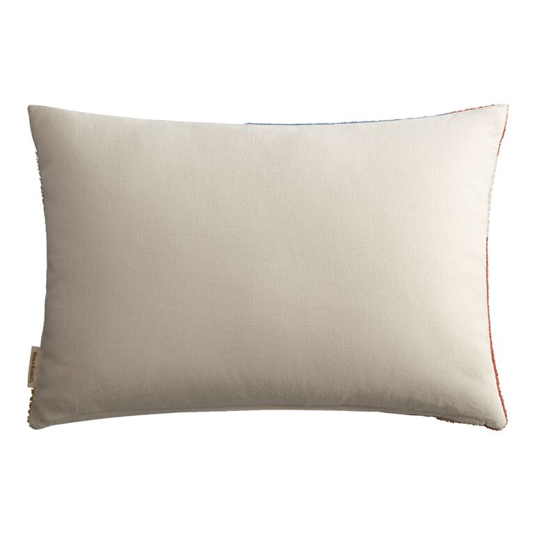 Tufted Modern Geo Print Lumbar Pillow image number 3