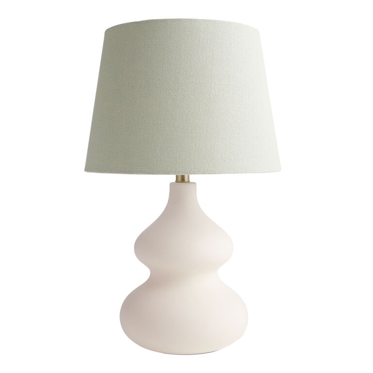 Fiona Off White Moroccan Style Ceramic Table Lamp Base image number 5