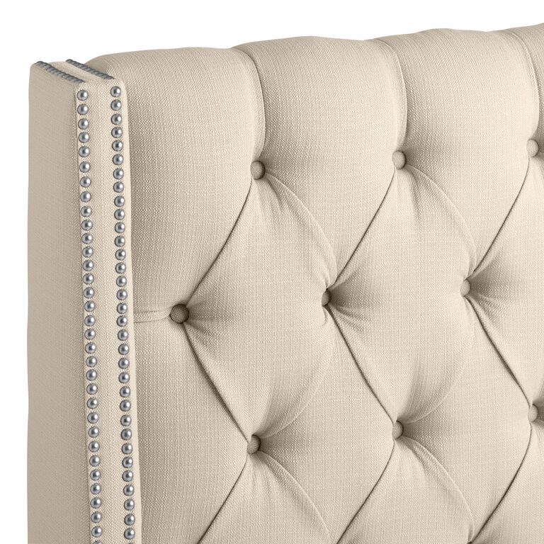 Linen Kellerman Upholstered Bed image number 4