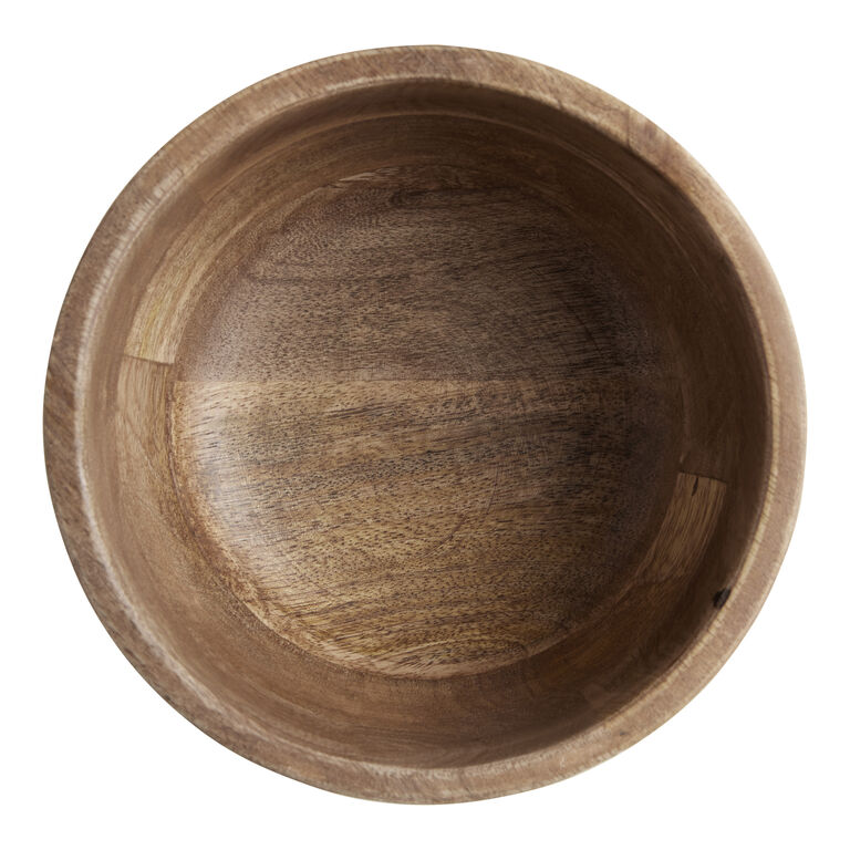 Chadi Whitewash Mango Wood Serving Bowl image number 3
