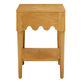Juliana Natural Ash Wood Scalloped Nightstand with Drawer image number 3