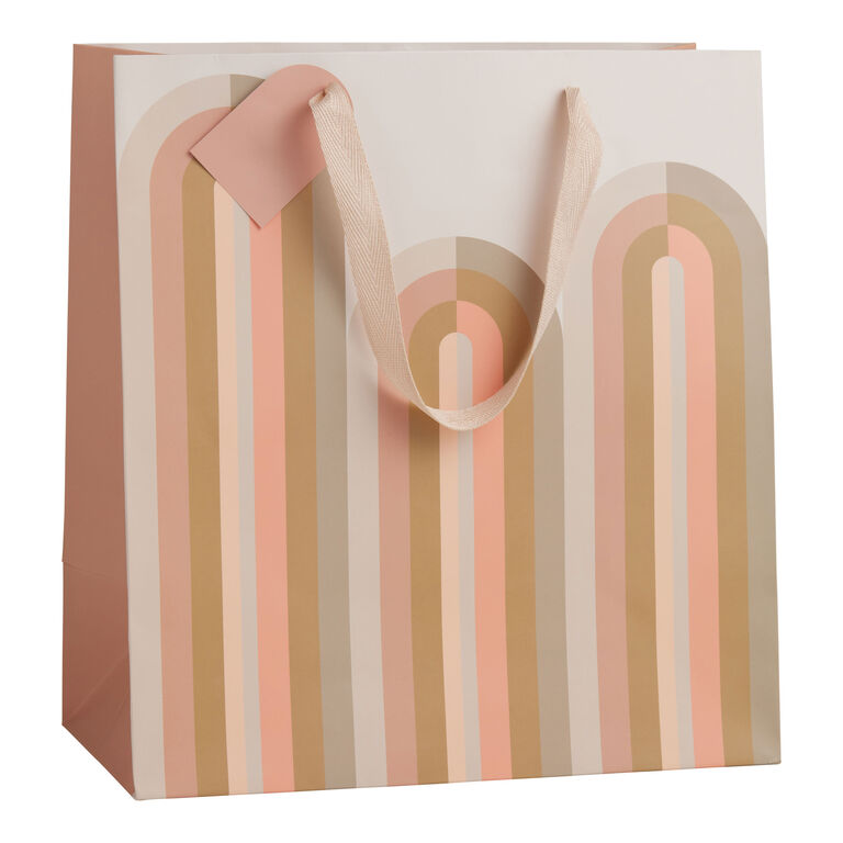 Jumbo Rose, Tan And Peach Arch Gift Bag image number 1