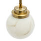 Romilly Marble Resin Globe and Gold Metal LED Pendant Lamp image number 4