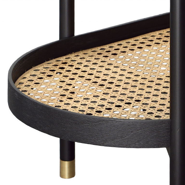 Bulmer Black Wood And Rattan Multi Surface Console Table image number 5