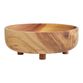 Acacia Wood Footed Serving Bowl image number 0